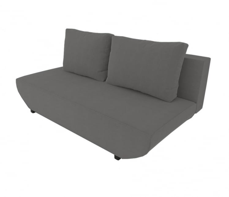 Диван Классик Мини без подлокотников (Berhouse) Цвет фасада: Серый Велюто 12; Тип: Прямой; Материал фасада: Металл/Велюр_0