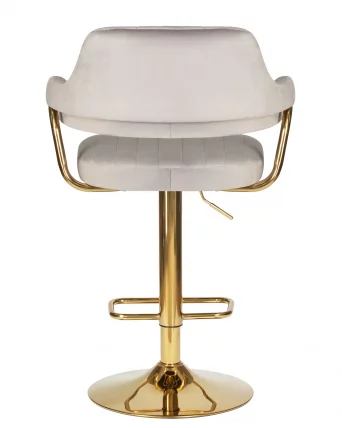 Стул барный DOBRIN CHARLY GOLD Серый велюр MJ9-75_4