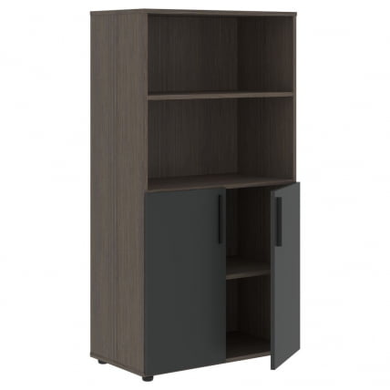 Шкаф с 1 комплектом глухих малых дверей VELION VMCS 80.5 Яшма черный Дуб Сильвер_1