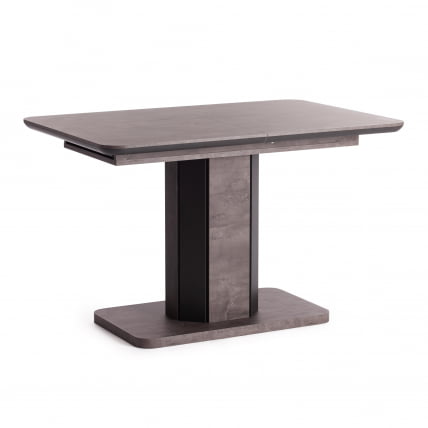 Стол обеденный SKAT ЛДСП/МДФ, 120-160х80х75 см, Оникс/Графит_0