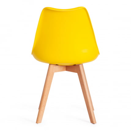 Стул TULIP (mod. 73) / 1 шт. в упаковке дерево/пластик/ПУ, 48.5*52.5*83cм, желтый_4