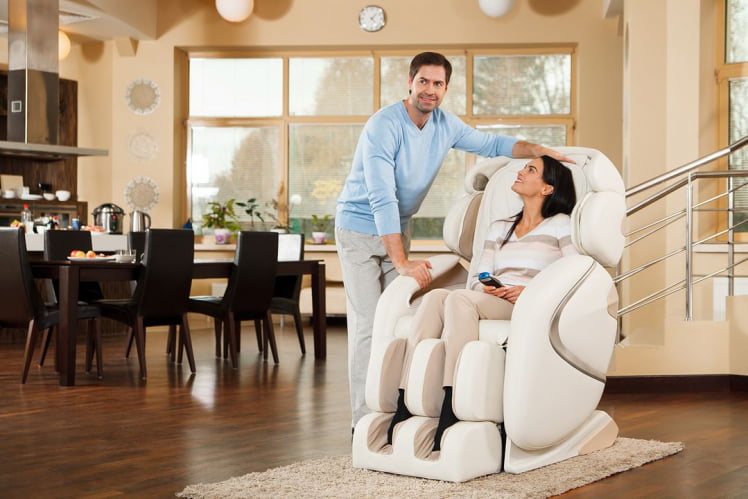 Кресло массажное Hilton 2 CMS-455 cream Хилтон 2 кремовый_13