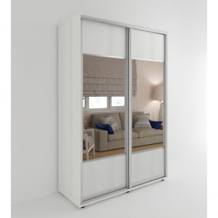 Шкаф-купе 2-х дверный Акцент-Дуэт Д 1200х600 Выбеленное дерево_0