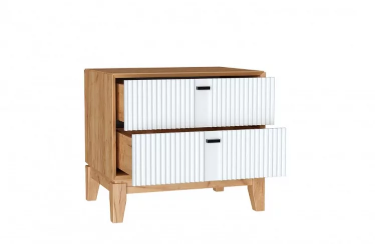 Тумба прикроватная Бари ЛД 698.110.000 Дуб Золотой Белый_1