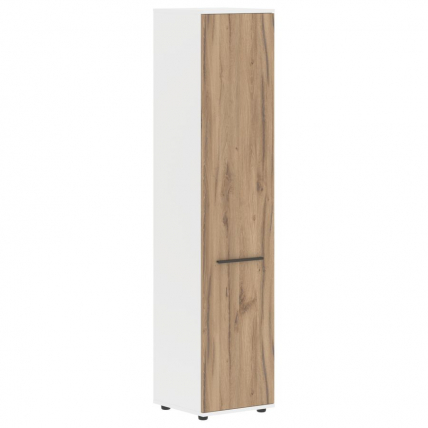 Шкаф-колонка с глухой дверью EDIS EHCS 42.1 Дуб Денвер светлый Мокко Белый_0