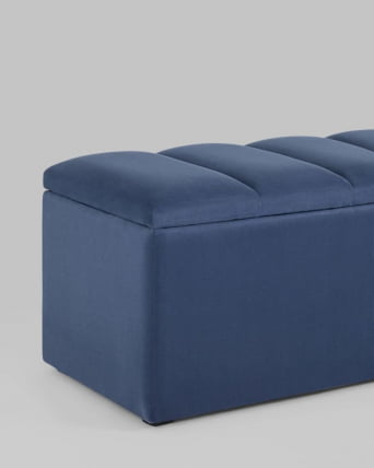 Пуф с крышкой Нильсон 2 велюр Синий_5