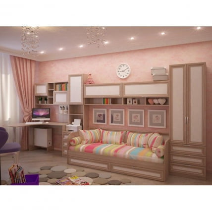 Подростковая №3 Ясень шимо светлый/белый_0