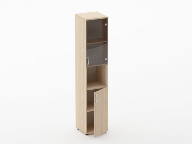 Шкаф высокий со стеклом и нишей Glassy 6.19.14Пр Венге_1