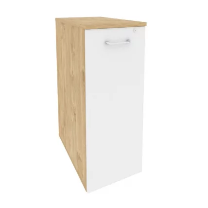 Тумба высокая выдвижная приставная / опорная ONIX O.VTPO-7 Тиквуд Светлый/Белый_0