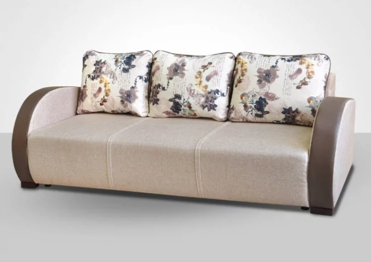 Диван-кровать Европа-1 вензель серый арена черная_0