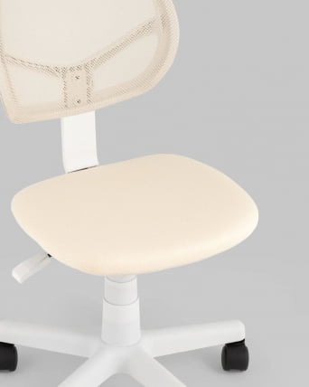 Кресло компьютерное детское ЛОЛО бежевый пластик белый_6