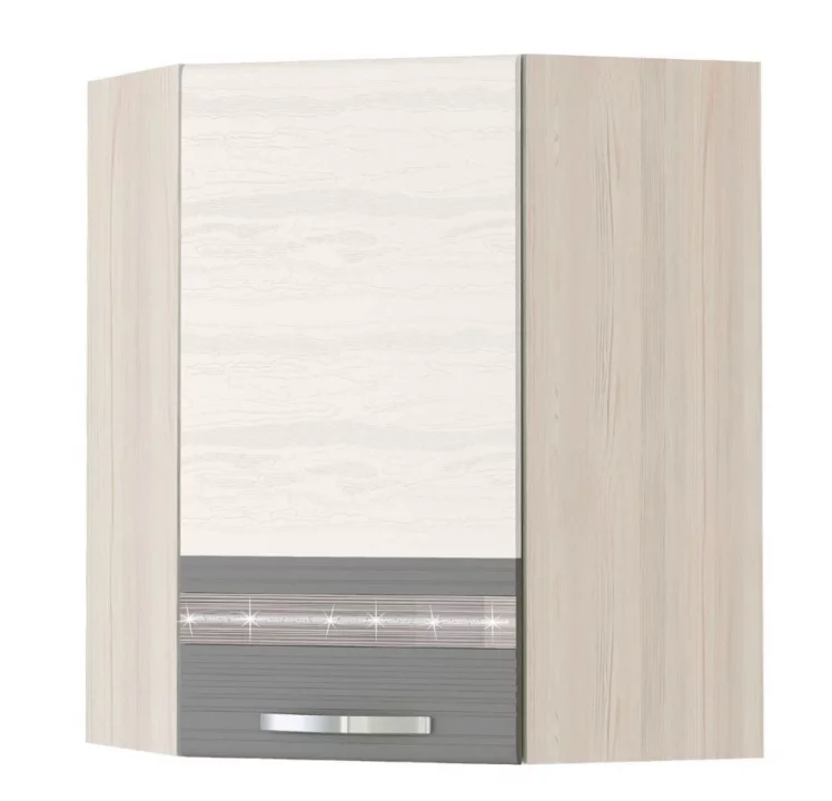 Шкаф кухонный угловой Графит 74.20 Сосна Астрид -Ваниль-Графит_5