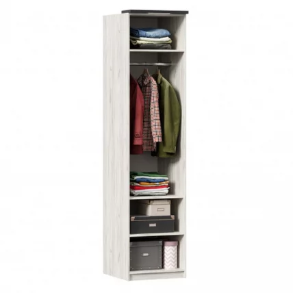 Шкаф одностворчатый Техно ЛД 678.151.000.010 Дуб Крафт белый_1