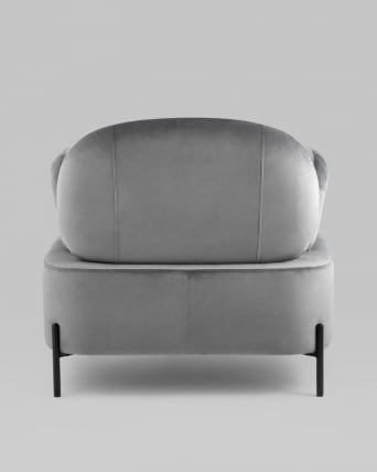 Кресло Кэнди с подлокотниками велюр Серый_3