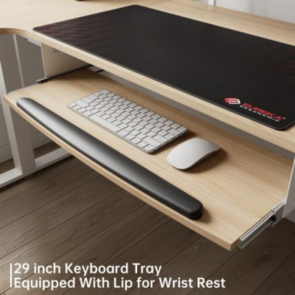 Стол письменный (для компьютера) угловой с электрической регулировкой по высоте EUREKA ERK-EHD-L60L-MW (левый), клен_9