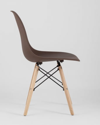 Стул Еамес Стйле ДСВ коричневый 4 шт. комплект (разборный каркас) / Eames Style DSW_4