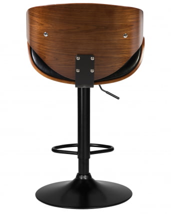 Стул барный DOBRIN KARTER BLACK (коричевый орех дерево (BWW), черный PU)_2
