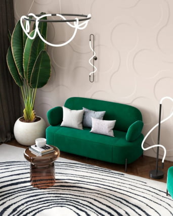 Диван Кэнди велюр Зеленый_8