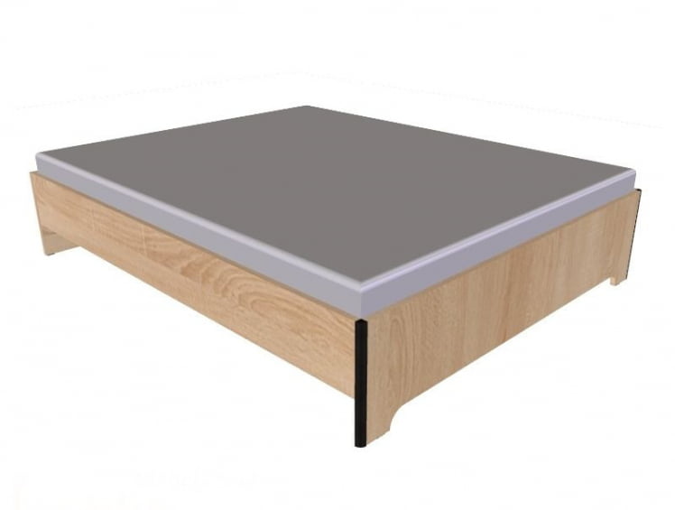 Кровать (1600) Эко 2 Дуб сонома (спальня)_0