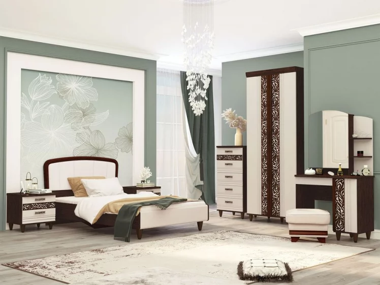 Надстройка для стола Катрин 92.27 Дуб венге Белый песок Браун вуд_6