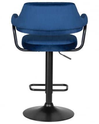 Стул барный ДОБРИН CХАРЛЙ БЛАCК (синий велюр (МДЖ9-117)) 2 шт / DOBRIN CHARLY BLACK (MJ9-117))_5