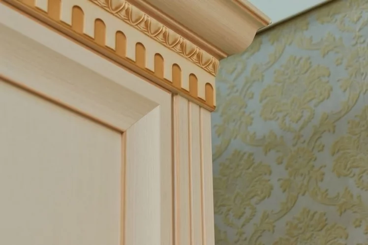 Комплект мебели для спальни Марлен №4 Кремовый белый Патина_5