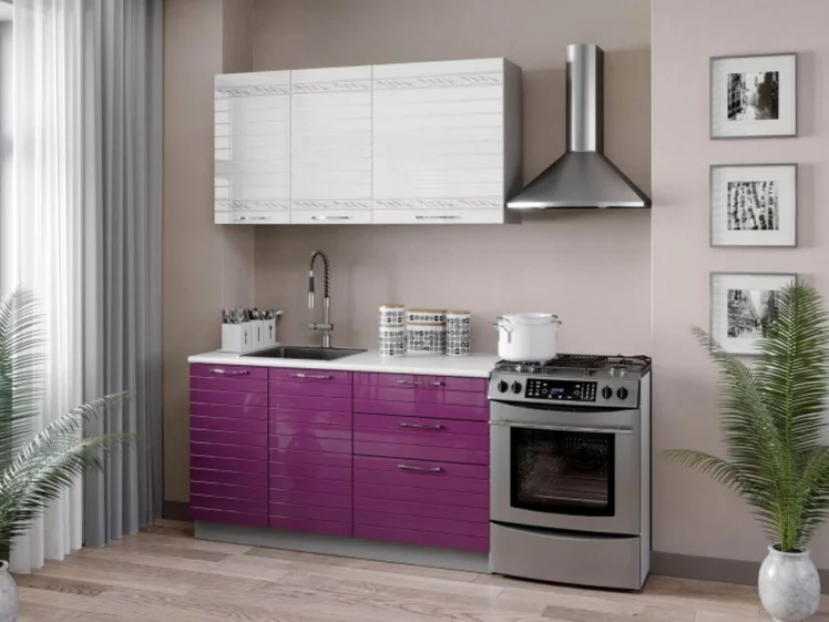 Кухонный гарнитур 2000 Анастасия №4 Белый Ежевика_0