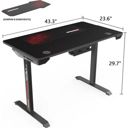 Геймерский стол Eureka I1-S Black_1