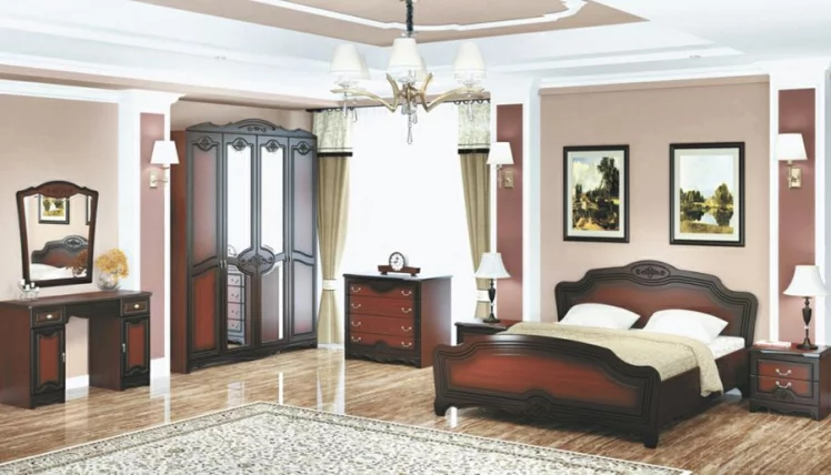 Шкаф четырехдверный Лотос  ШР-4 Орех_1