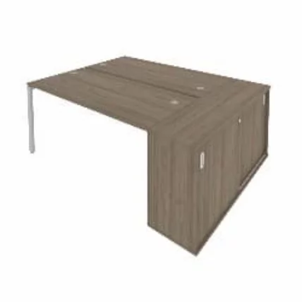 Рабочая станция с опорным шкафом-купе Metal System Б.РС-СШК-1.4 Вяз/Серый_0