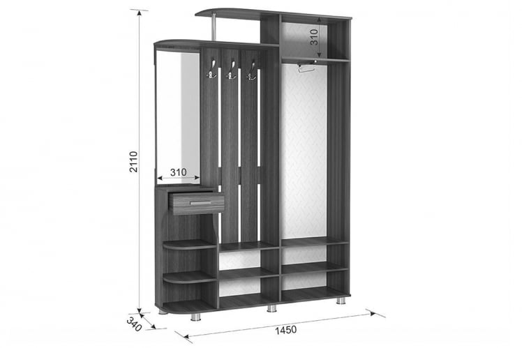Прихожая Барселона-2 PR-0017 белый рамух_2