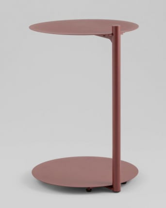 Журнальный столик Siara металл бордовый_8