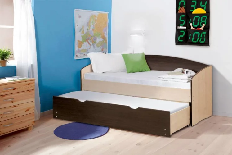 Кровать детская выдвижная Клен/Венге_0