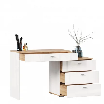 Стол туалетный комбинированный с зеркалом 890 Фиджи 012 Дуб Золотой Белый_8