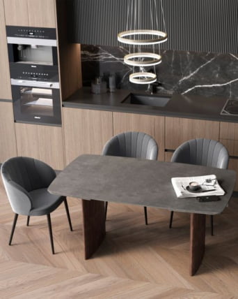 Стол обеденный Астарта раскладной 160-240х90 см керамика темная_6