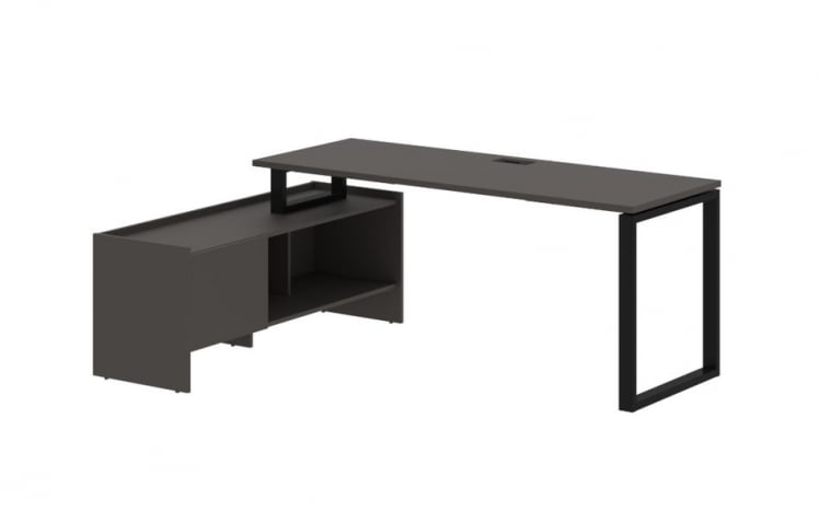 Стол с тумбой EDIS EQCT 19614 Мокко Черный_0