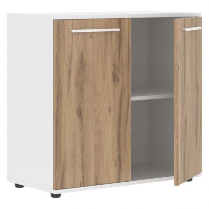 Шкаф с глухими малыми дверьми EDIS ELCS 85.1 Дуб Денвер светлый Белый Белый_1