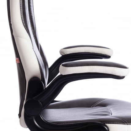 Кресло BAZUKA кож/зам, серый/белый , 2TONE/2TONE перф/36-01_9