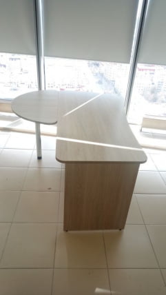 Стол эргономичный Glassy 1.12.16Пр Дуб сантана светлый_1