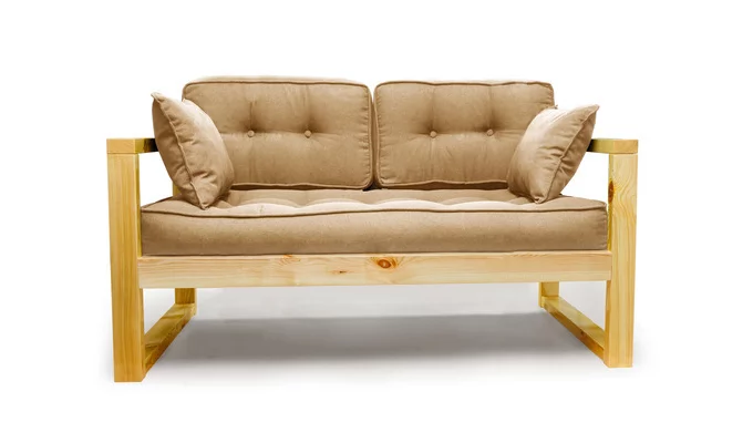 Диван двухместный DEmoku Д-2 бежевый_натуральный_1
