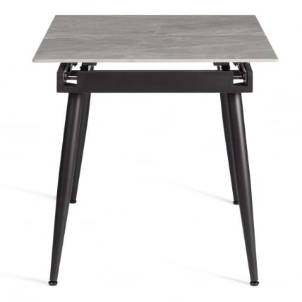 Стол обеденный Balmoral / Балморал столешница керамика (глянцевая) / опоры металл, серый/черный, (120+40)х80х75 см_7