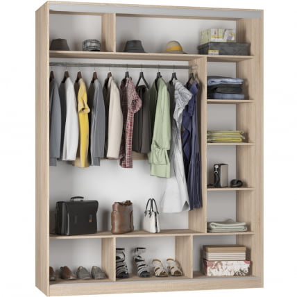 Шкаф-купе B-220х180х60-2(ЯШТ-D7D7D7)_1