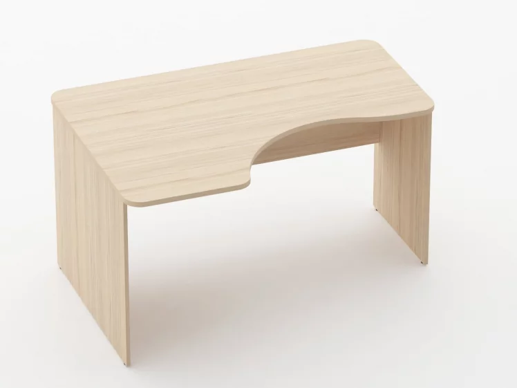 Стол угловой Glassy 1.14.14Л Дуб молочный_0