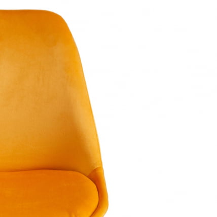 Стул TULIP SOFT (mod. 74) / 1 шт. в упаковке вельвет/дерево , 54 х 47 х 83 см , желтый (HLR 41)/натуральный_3