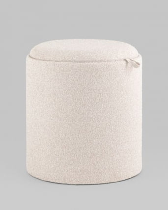 Пуф-столик с ящиком Хюгге XS букле бежевый_3