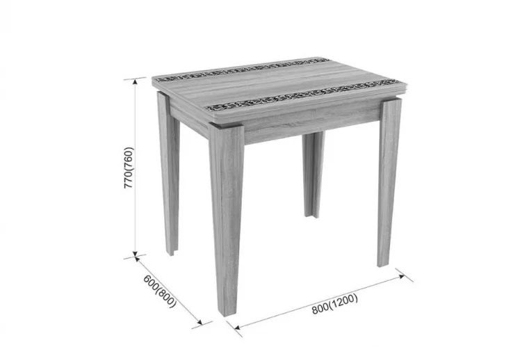 Стол обеденный раскладной Фантазия Дуб сонома_4