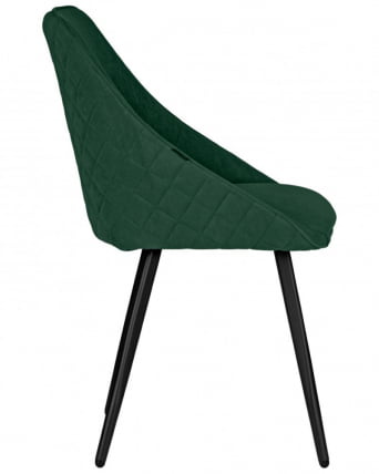 Стул обеденный DOBRIN STELLA (ЭМАЛЬ ЧЕРНЫЙ МУАР велюр Catania Izumrud)_3