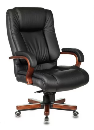 Кресло руководителя Бюрократ T-9925WALNUT Черный_0