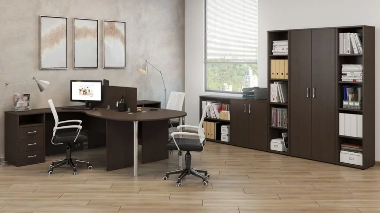 Комплект мебели для персонала Trend TRD12 Темный дуб_0