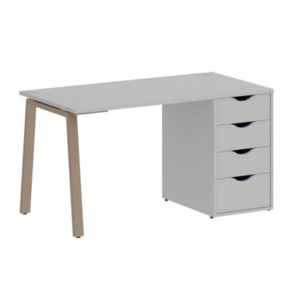 Стол письменный HOME OFFICE VR.SP-3-138.4.A Серый/Мокко металл_0